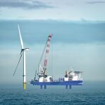 Nextene - North sea off Whitley Bay installing wind turbines